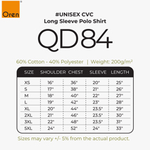 QD 84 Sizes